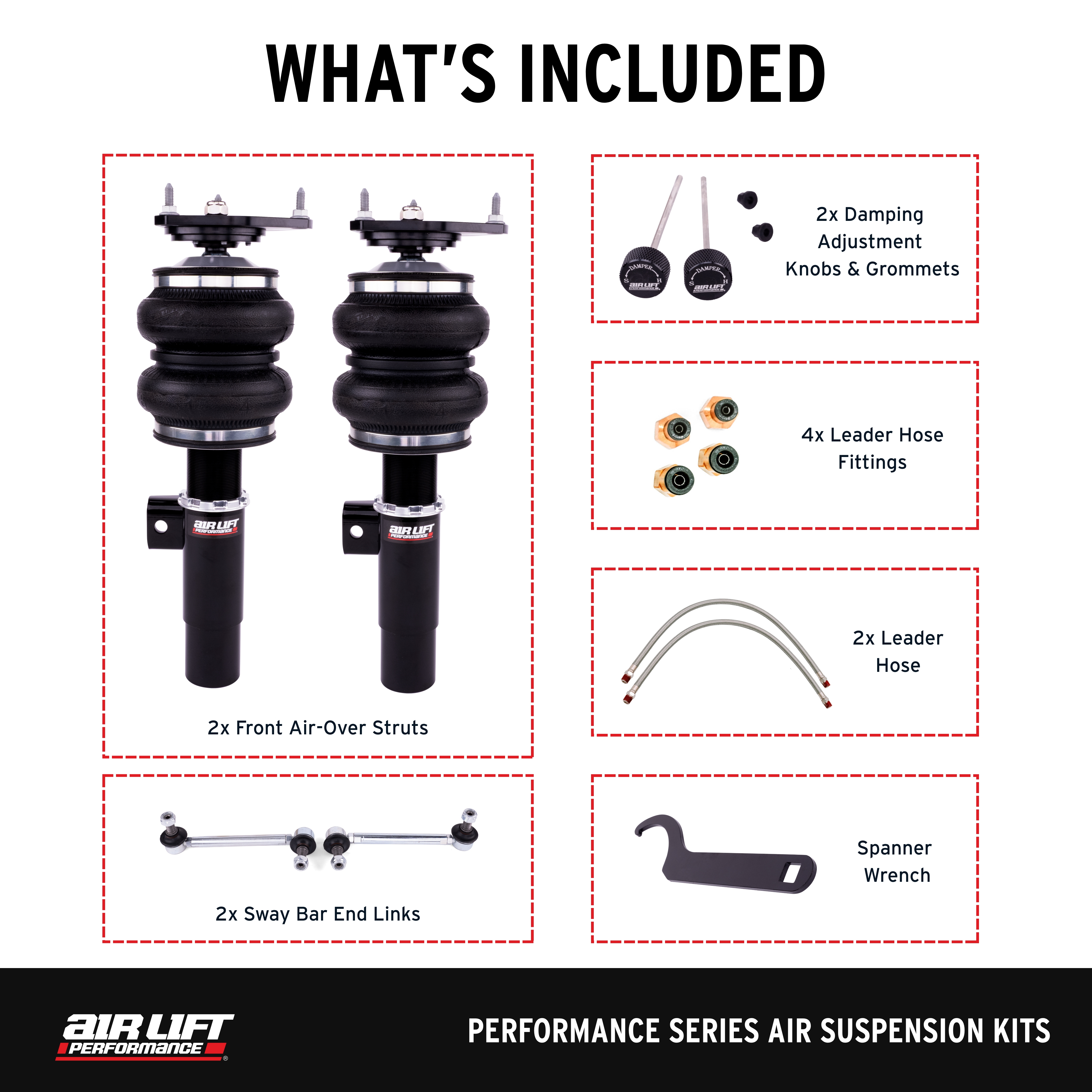 Air Lift Performance 76002 Air Lift Performance Front Air Spring Suspension Kit
